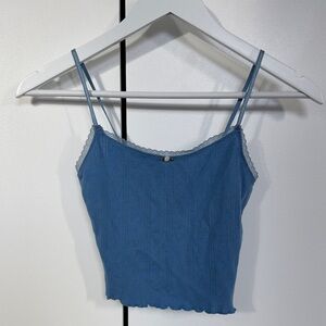 Cotton On Blue Camisole with Lace Trim